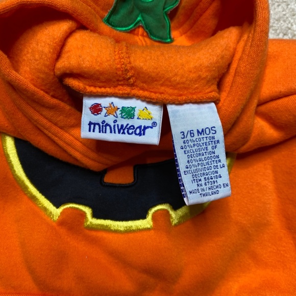 Miniwear orange pumpkin Halloween two piece outfit size 3–6 months - Picture 2 of 2
